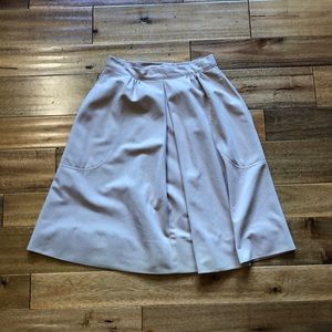 High waisted tan skirt with pockets